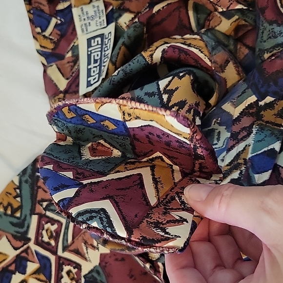 Vintage silk shirt retro print - Picture 9 of 9